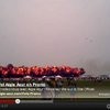 Un petit sourire avant de prendre l'avion